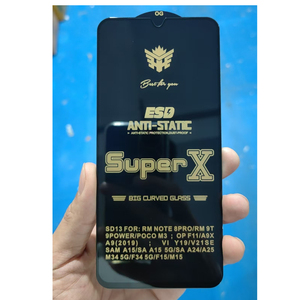Protector de pantalla de vidrio templado antiestático Super X OG <span class=keywords><strong>ESD</strong></span> de gran curvatura 3D, película transparente HD para iPhone 17 16 para Samsung - Product Image 4