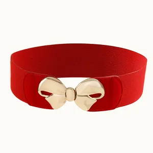 New wholesale dress waist girdle elastic wide waist red female belt for women