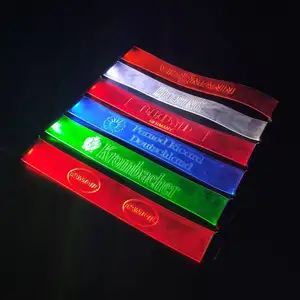 Party Supply Sound Activated Led Wristbands Bracelet Magnetic Changing Color Led Light Up Bracelet