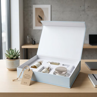 Boîte en papier rigide magnétique personnalisée de luxe avec insert en mousse protectrice pour l'emballage de produits électroniques et cosmétiques écologiques