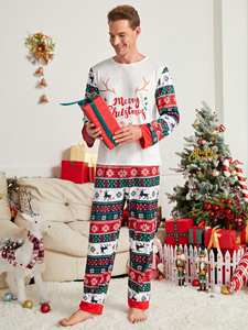 Pijama <span class=keywords><strong>de</strong></span> Navidad 2026 para <span class=keywords><strong>hombre</strong></span> con estampado <span class=keywords><strong>de</strong></span> Grinch, conjunto <span class=keywords><strong>de</strong></span> camiseta <span class=keywords><strong>de</strong></span> cuello redondo y pantalón jogger, ropa <span class=keywords><strong>de</strong></span> dormir divertida y fea para Navidad, ropa <span class=keywords><strong>de</strong></span> estar por casa - Product Image 5