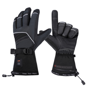 Gants électriques d'hiver épais à écran tactile avec manchette coupe-vent à 3 niveaux de température pour gants chauffants de ski en plein air - Product Image 1