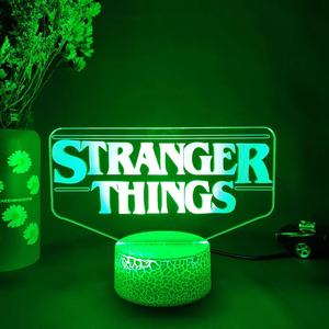 Lámpara Óptica 3D de <span class=keywords><strong>Stranger</strong></span> Things con Interruptor Táctil y Control Remoto de 16 Colores - Product Image 6