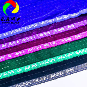 La mejor calidad de Micro Falcon Velvet modelo 9000 100% poliéster metálico coreano Micro Velvet 9000 tela a rayas para ropa - Product Image 6