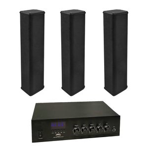 Haut-parleurs colonne en alliage d'aluminium de 3 pouces, 2 entrées <span class=keywords><strong>RCA</strong></span>, système de sonorisation 40W, amplificateur domestique DM pour salle de classe - Product Image 2