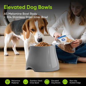 Tazón de Melamina Duradero de Alta Capacidad para Perros Pequeños, Color Sólido - Tazón de Alimentación al por Mayor - Product Image 3