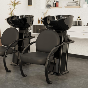 Bac à shampoing en céramique pour salon de coiffure, avec fonction de lavage de la tête semi-inclinable simple, pour lavage assis - Product Image 3