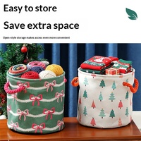 Panier de rangement pour enfants en tissu à motif de dessin animé de Noël, pliable en EVA, avec poignées en corde de coton, conception épaissie, pour le commerce transfrontalier et la maison