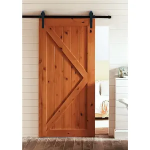 Solid wood barn doors adapt to a variety of styles and can be well integrated into home decoration for home
