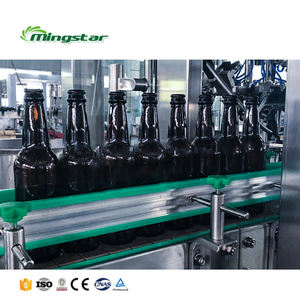 Bcgf máquina de enchimento de cerveja líquida, 8-6-1 500bph 3 em 1 automática 330ml garrafa de vidro de pequena escala máquina de enchimento de água - Product Image 3