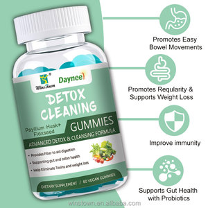 Gummies Détox Nettoyantes Winstown 60 Vegan à la Coque de Psyllium et aux Graines de Lin – Complément Alimentaire Favorisant la Digestion et la Santé Intestinale - Product Image 1