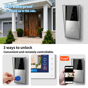 Videoportero Inteligente con Pantalla Táctil de 7 Pulgadas 1080p, Impermeable, Desbloqueo Remoto por App Tuya, 3 Monitores Interiores para Seguridad en Villas - Product Image 4