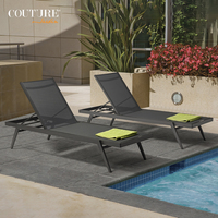 Fauteuil de soleil confortable pour Jardin Diva, ensemble de chaise de piscine, noir, toutes saisons, bon marché, moderne, hôtel