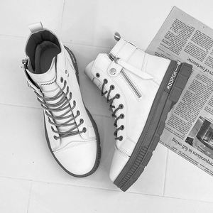 Bottes en cuir décontractées à fermeture éclair, nouvelle mode automne-hiver - Product Image 5