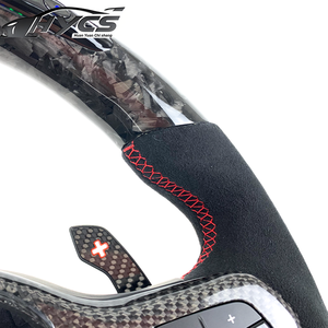 <span class=keywords><strong>Volante</strong></span> Deportivo de Fibra de Carbono Forjado con Pantalla LED y Levas de Cambio para <span class=keywords><strong>BMW</strong></span> G20 G30 G80 G14 G22 M2M3M4 - Product Image 4