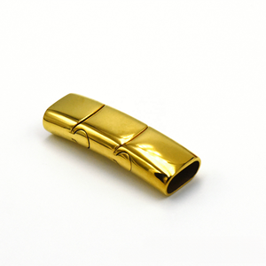 Stainless Steel Magnetic Clasp | 18K PVD Gold Plated <b>Leather</b> Cord End Clasp for Necklace <b>Bracelet</b> Jewelry Making | Durable - Product Image 6