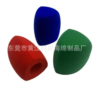 Custom Flocked Sponge Microphone Cover 80x105mm PU Material Windproof Dustproof <b>Protective</b> <b>Shield</b> For Audio Equipment - Product Image 4