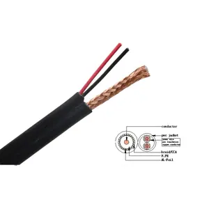 Cable coaxial de 75ohm, Cable de alimentación CATV RG59 2C, el mejor precio