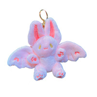 Dessin animé créatif chauve-souris poupée lapin en peluche poupée porte-clés mignon pendentif porte-clés en gros pendentif