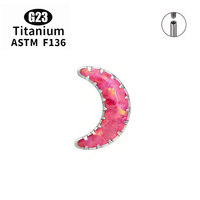 Piercing de Titanio ASTM F136, Forma de Corazón, Marquise, Pera, con Ópalo Incrustado, Labret, Piercing para Labio, Oreja, Tragus, Hélix, Joyería Corporal