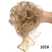 Extensions de cheveux synthétiques à pince pour queue de cheval, chignon désordonné pour femme