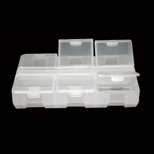 21974 Mini Travelling Bead Organizer 6 Grids Clear Jewelry Plastic Storage Box In Good Quality