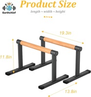 Barres parallèles réglables en bois pour dips, équipement de musculation à domicile, barre de pompes et de mains au sol