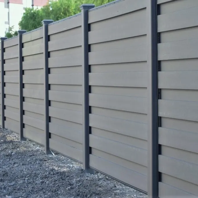 Valla de Wpc compuesta de plástico y madera, paneles de valla de jardín para el hogar, mejor que la valla de Wpc de vinilo