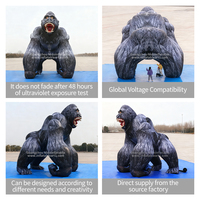 Installation gonflable d'art de chimpanzé pour le divertissement et la promotion d'étape d'événement publicitaire numériquement imprimés