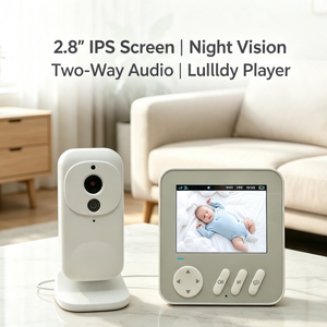 Monitor portátil para bebés con función VOX, alarma, canciones de cuna y ruido blanco integrados, ecológico. - Product Image 2