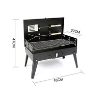 Barbecue portable pliable en fer pour extérieur, cuisinière à charbon de bois pour camping, accessoires de cuisson – Vente directe usine