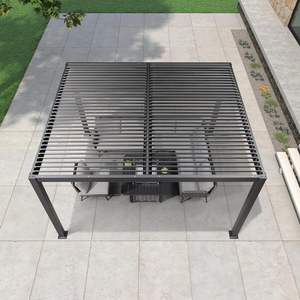 <span class=keywords><strong>Pergola</strong></span> bioclimatique en aluminium pour extérieur 3x3m, imperméable, gazebo de jardin, lames orientables, écran de terrasse, balcon - Product Image 3