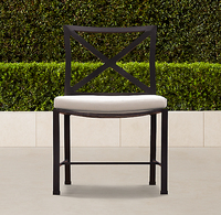 Meubles de patio design forgé, ensemble de chaises avec accoudoir latéral, table à manger, extérieur, aluminium