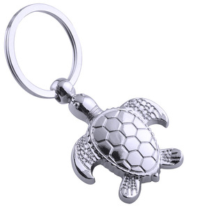Promotion Porte-clés en métal 3D personnalisé avec logo sur mesure, motif tortue de mer vintage, amusant, souvenirs, breloques pour sacs - Product Image 1