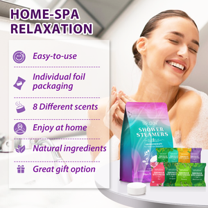 Bom Mandi Label Pribadi Khusus 16 Buah, Alami Organik Lavender Aromaterapi, Tablet Uap Mandi untuk Relaksasi <span class=keywords><strong>Spa</strong></span> di Rumah - Product Image 4