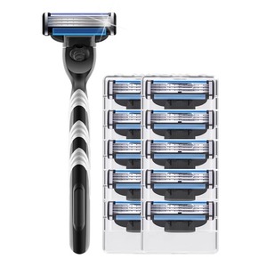 Triple <b>Edge</b> Manual Razor Imported Stainless Steel Blade For Men Shaving Full Body Washable Razor Head - Product Image 3