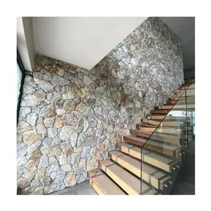 자연적인 슬레이트 돌 벽 클래딩