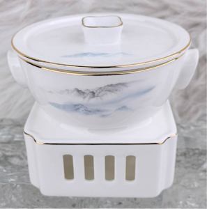 Service de vaisselle en porcelaine chinoise avec bord doré, motif montagne, compatible lave-vaisselle et micro-ondes, pour restaurant, maison et hôtel - Product Image 3