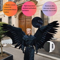 Ailes d'ange articulées personnalisables avec pliage motorisé pour costumes d'Halloween et fêtes