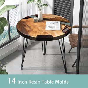 Molde de mesa de resina extra grande, moldes redondos de silicona epoxi de 14 pulgadas para mesa de Río, molde de silicona para moldes, exposición de resina - Product Image 5