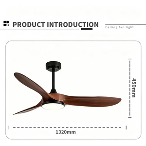 <span class=keywords><strong>Ventilatore</strong></span> da <span class=keywords><strong>Soffitto</strong></span> da 52 Pollici <span class=keywords><strong>con</strong></span> <span class=keywords><strong>Luce</strong></span> e Telecomando, Motore BLDC Silenzioso, Pale Reversibili Effetto Legno, <span class=keywords><strong>Ventilatore</strong></span> da <span class=keywords><strong>Soffitto</strong></span> LED Dimmerabile <span class=keywords><strong>per</strong></span> Casa - Product Image 2