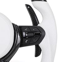 Volant en cuir blanc avec garniture en carbone pour BMW F10 F20 F30 F31 F32 M3 F80 M4 F82 M2 F87 E70 E90 E92