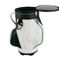 Sac de golf OEM portable en PU imperméable pour bouteilles de vin, accessoires de mini-golf, blanc et vert, faible MOQ