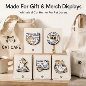 Pin de Esmalte Personalizado de Aleación de Zinc, Insignia de Solapa de Gato Adorable, Broche Metálico de Animal de Dibujos Animados Divertido para Amantes de Mascotas, <span class=keywords><strong>Regalo</strong></span> Promocional - Product Image 2