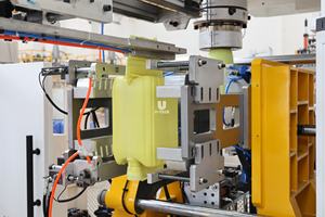 Auto HDPE <span class=keywords><strong>5L</strong></span> 10L Huile de cuisson de palme 20L <span class=keywords><strong>Adblue</strong></span> Fabrication de produits chimiques Accumuler 25L 30 Litres JerryCan Tambour Extrusion Machine de moulage par soufflage - Product Image 3