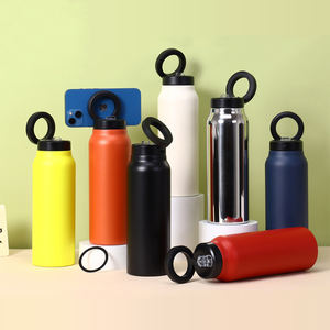 Nouvelle conception, bouteille d'eau isotherme en acier inoxydable 18/8 de 24 oz avec couvercle magnétique, affichage de la température, isolation thermique de 12 à 24 heures, téléphone - Product Image 2