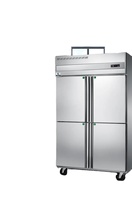 Réfrigérateur industriel vertical en acier inoxydable à double porte, certifié Energy Star, sans givre