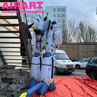 Model robot berbentuk tiup kualitas tinggi, untuk dekorasi aktivitas anak-anak, karakter robot tiup kustom