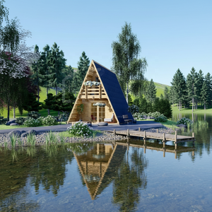 Casetta <span class=keywords><strong>Prefabbricata</strong></span> Modulare Moderna a Forma di A, Mini Casa da Giardino Economica, Villa <span class=keywords><strong>Prefabbricata</strong></span> Compatta, <span class=keywords><strong>Cabina</strong></span> Stile Apple - Product Image 2