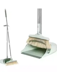 Broom Foldable Extension Floor Cleaning Sweeping Broom Plastic Broom And Dustpan Set For Home